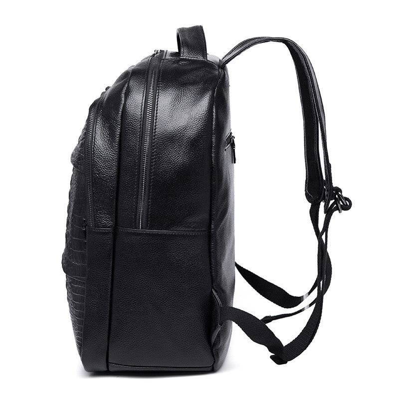 Casual  Pattern Leather Men&#39;s Backpack
