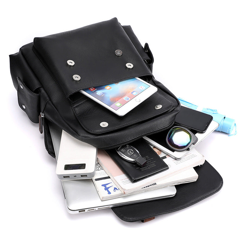 Pu Soft Noodle Large-Capacity Student Bag