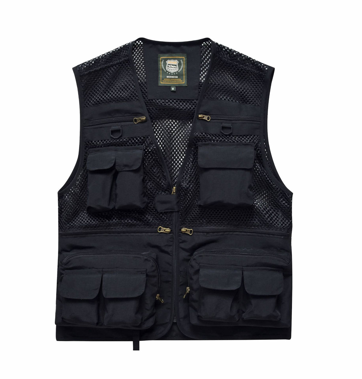 Summer Men&#39;s Outdoor Fishing Mesh Vest Jackets Travel Photography Waistcoats Man Jungle Tactical Quick Dry Multi Pockets Jacket