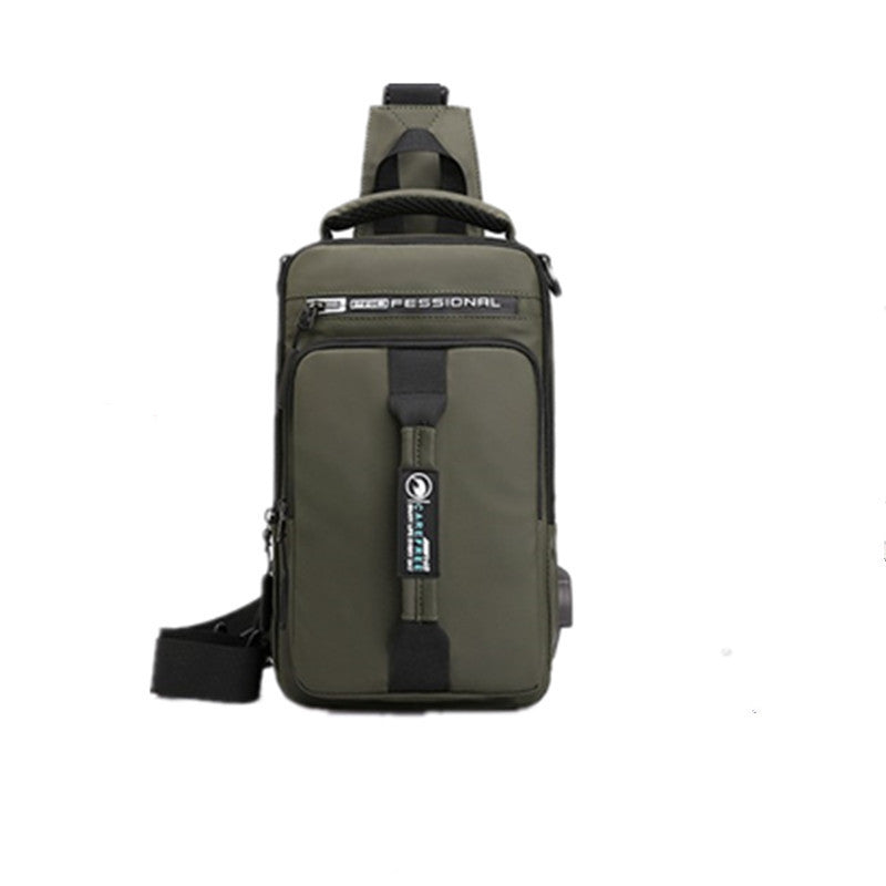 Men&#39;S Chest Bag New Nylon Cloth Shoulder Bag Travel Chest Bag Simple And Lightweight Cross-Body Portable Sports Leisure Bag