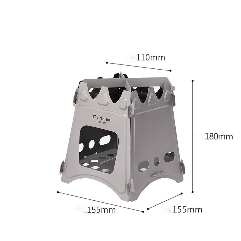 Titanium Craftsman Outdoor Pure Titanium Wood Stove Portable Simple Stove