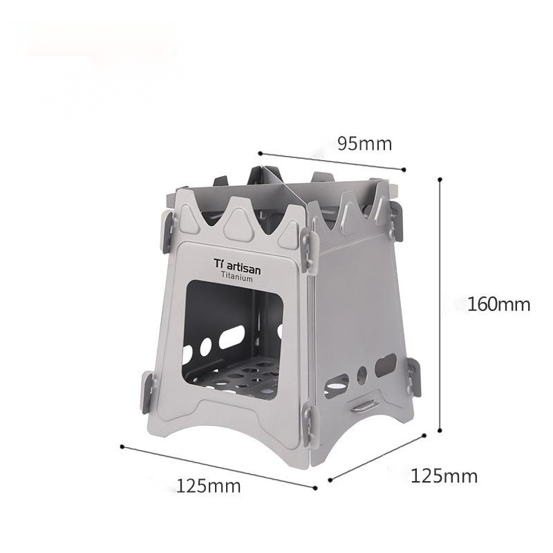 Titanium Craftsman Outdoor Pure Titanium Wood Stove Portable Simple Stove