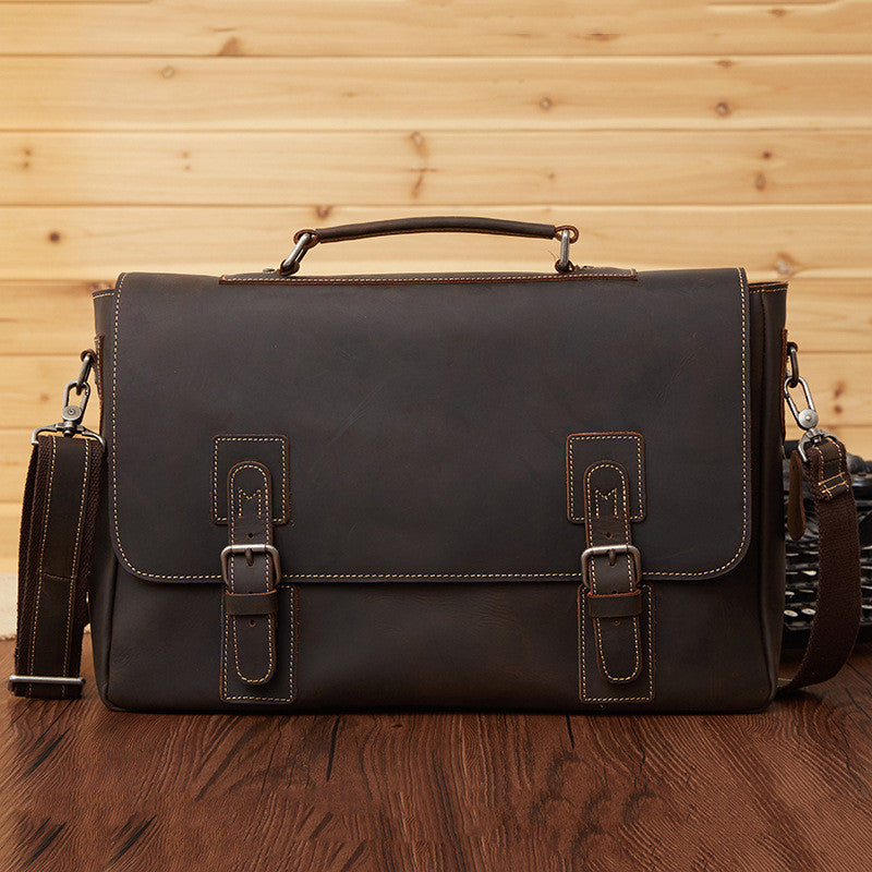Business Men&#39;s Briefcase Leather Men&#39;s Bag