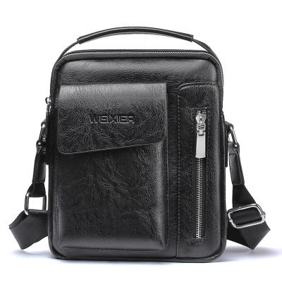 Men&#39;s Messenger Bag PU Vertical Fashion Satchel Bag