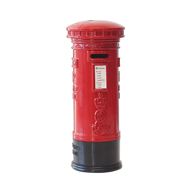 Spot British Retro Zinc Alloy Telephone Booth Mailbox Save Model Money Box Decoration Creative Home Desktop Decoration