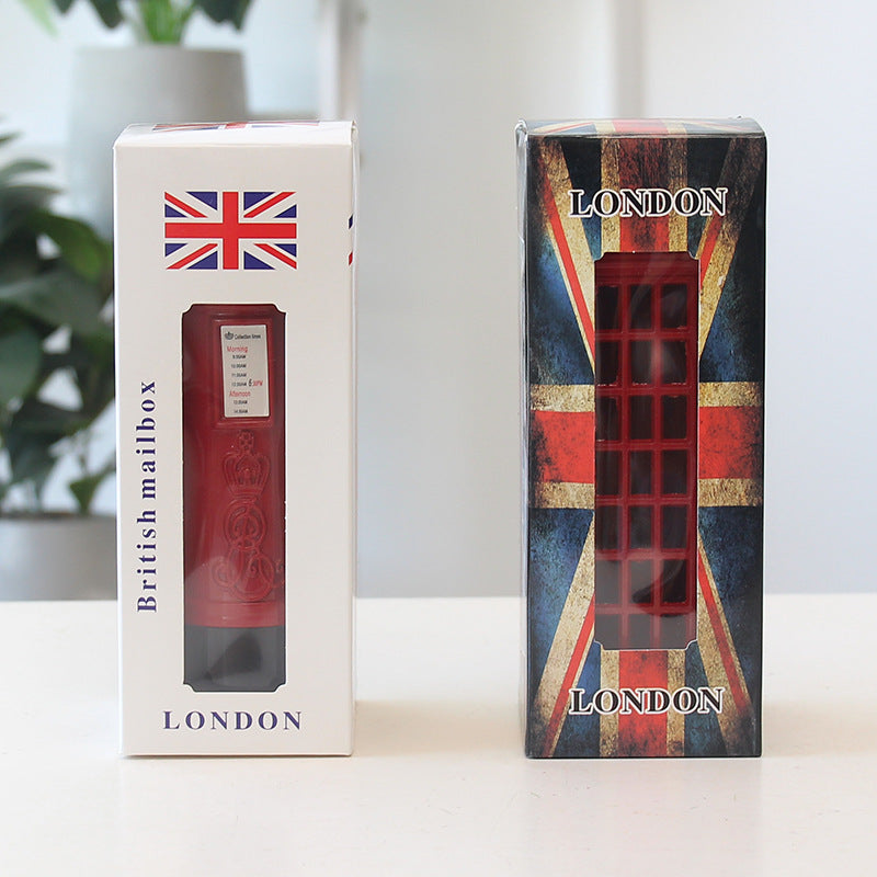 Spot British Retro Zinc Alloy Telephone Booth Mailbox Save Model Money Box Decoration Creative Home Desktop Decoration