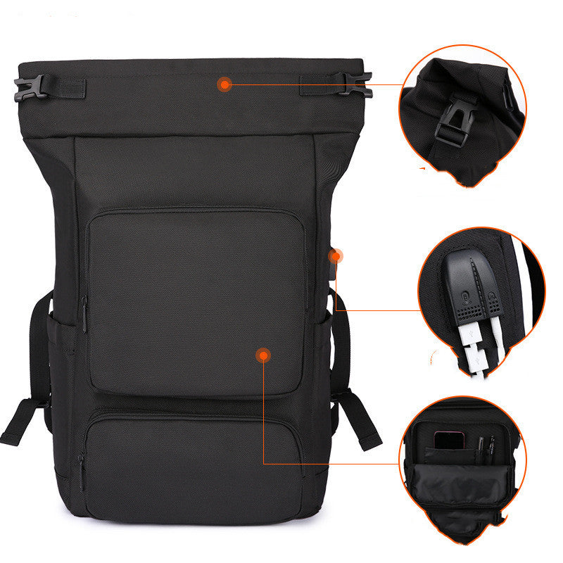 Men&#39;s Backpack Waterproof Casual College Student Computer Bag
