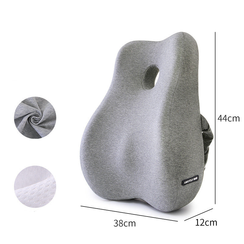 Car Products Car Lumbar Support Simple Office Cushion Healthy Fabric Memory Foam Four Seasons Lumbar Cushion
