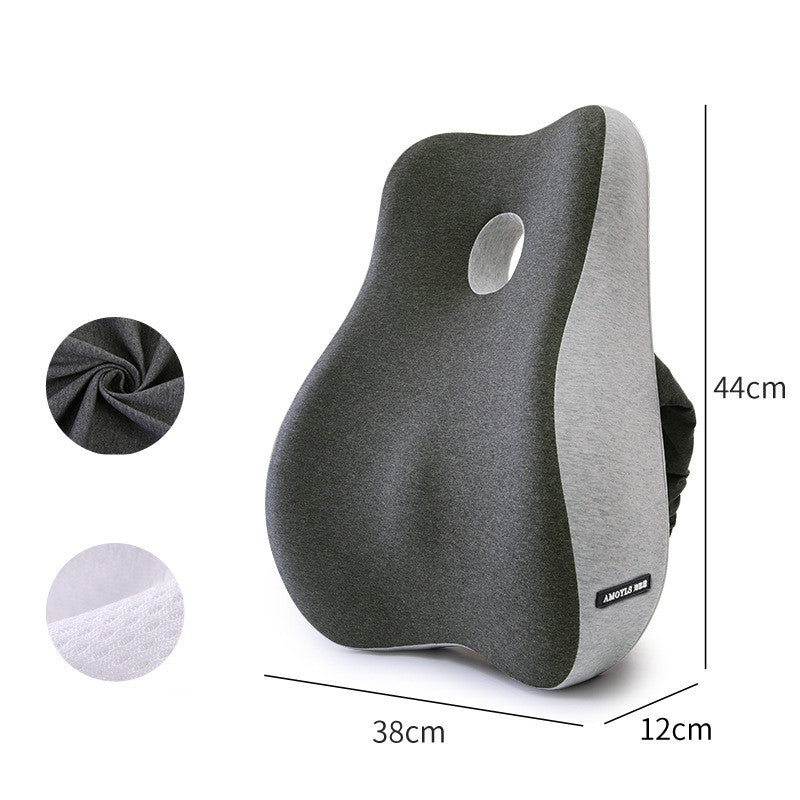 Car Products Car Lumbar Support Simple Office Cushion Healthy Fabric Memory Foam Four Seasons Lumbar Cushion