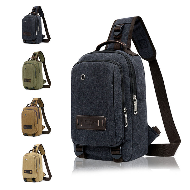 Canvas Chest Bag Men&#39;s Messenger Bag Outdoor Leisure