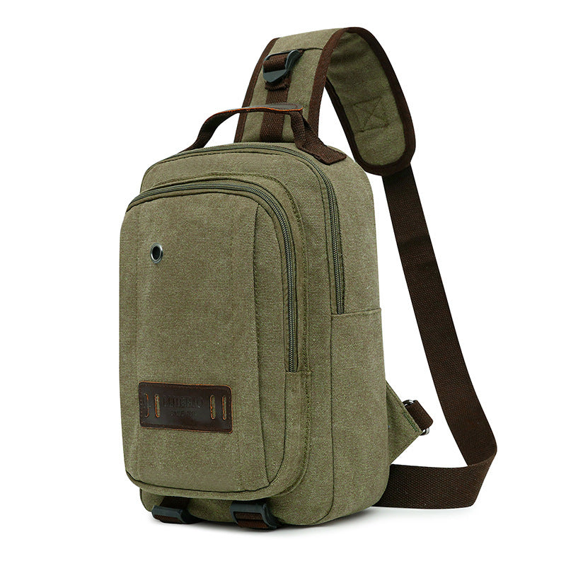 Canvas Chest Bag Men&#39;s Messenger Bag Outdoor Leisure