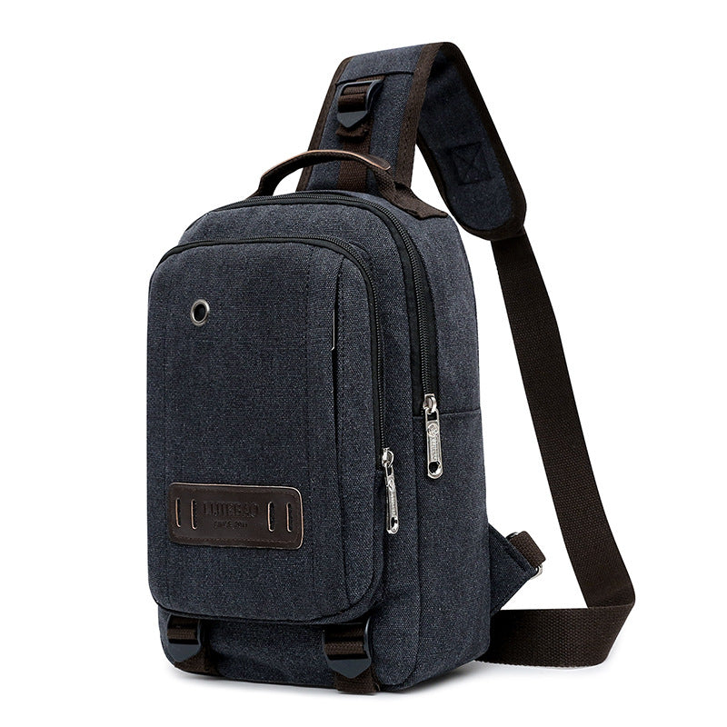 Canvas Chest Bag Men&#39;s Messenger Bag Outdoor Leisure