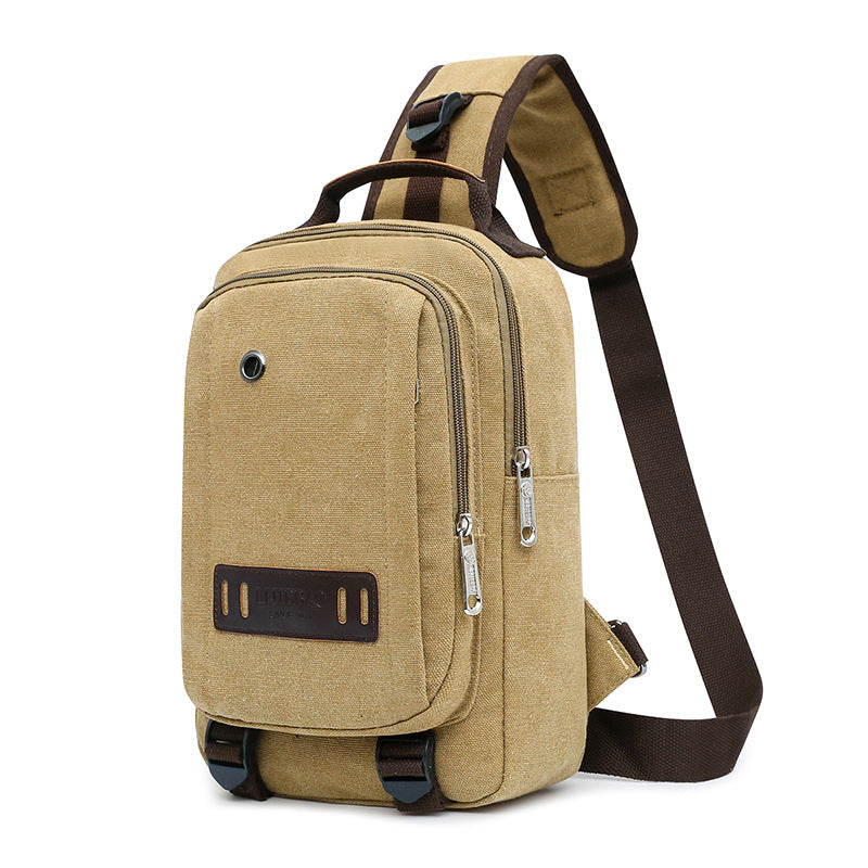 Canvas Chest Bag Men&#39;s Messenger Bag Outdoor Leisure