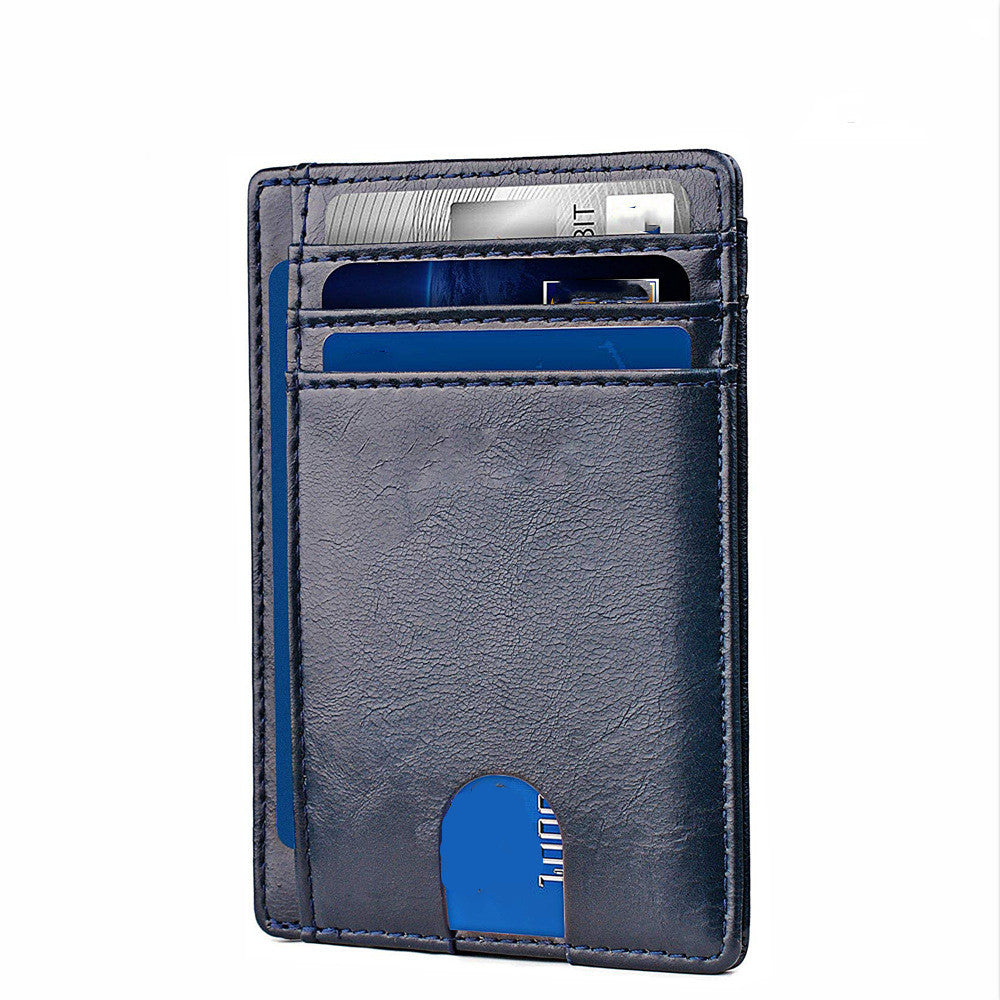 Card Holder Leather Foreign Trade Men RFID Anti-theft Swiping European And American Card Holder Male Amazon Hot Products Card Holder