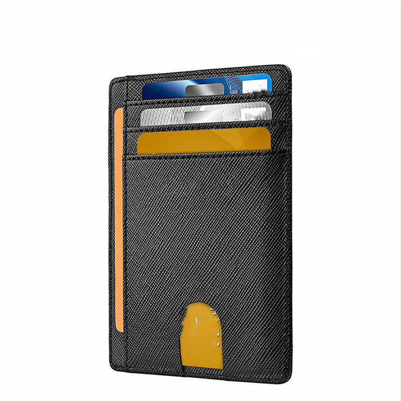 Card Holder Leather Foreign Trade Men RFID Anti-theft Swiping European And American Card Holder Male Amazon Hot Products Card Holder