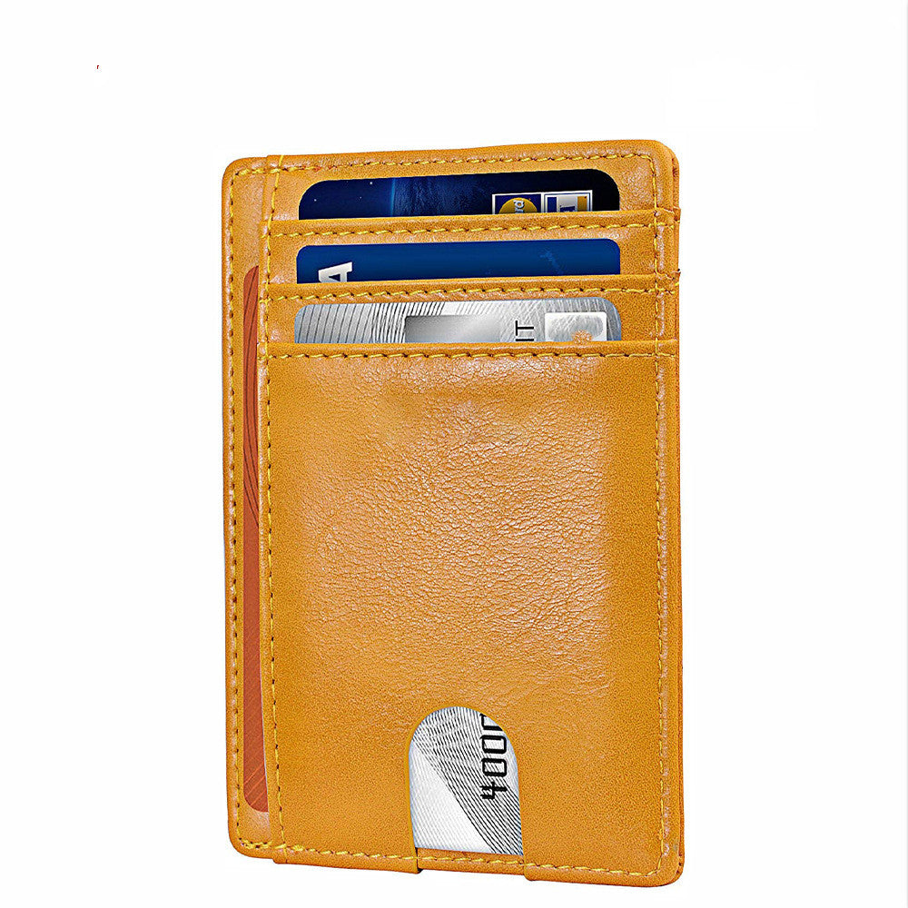 Card Holder Leather Foreign Trade Men RFID Anti-theft Swiping European And American Card Holder Male Amazon Hot Products Card Holder