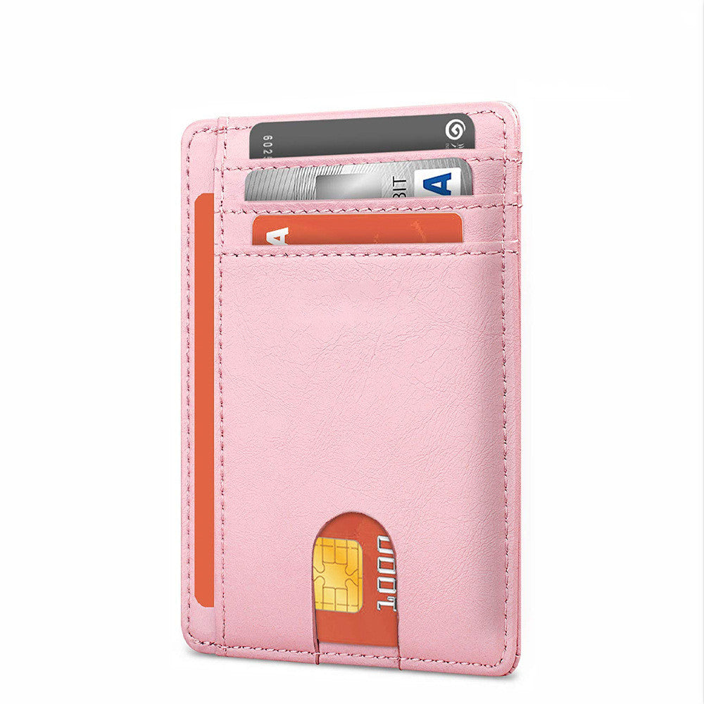 Card Holder Leather Foreign Trade Men RFID Anti-theft Swiping European And American Card Holder Male Amazon Hot Products Card Holder