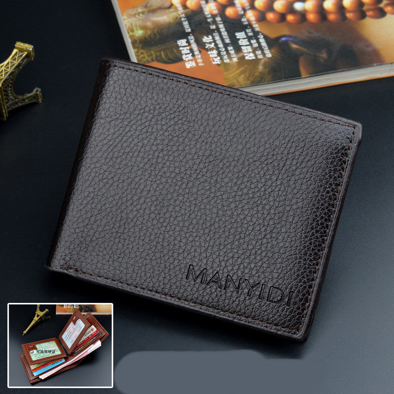 Men&#39;s Wallet Short Style Multifunctional Fashion Casual Iron Edge