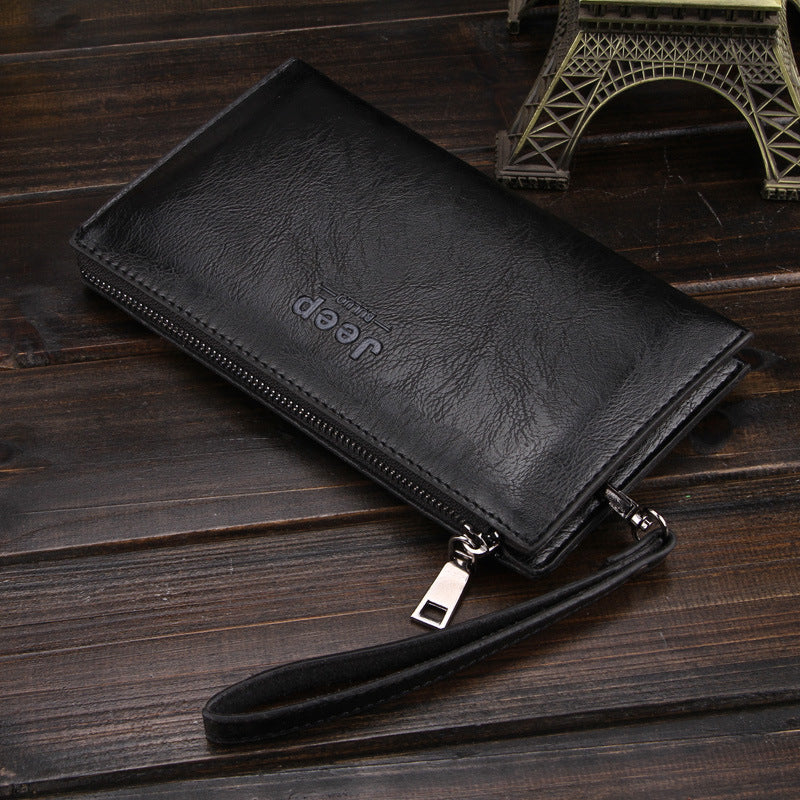 Fashion Business Men&#39;s Long Zipper Handbag
