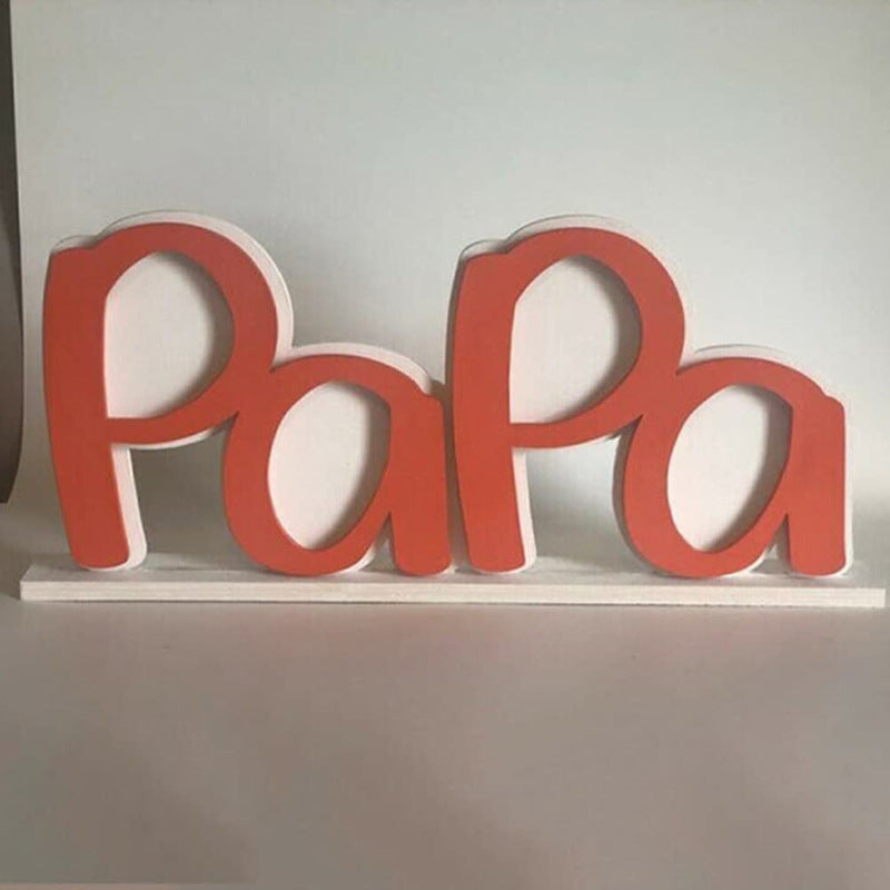 Father&#39;s Day Photo Frame Letter Acrylic Papa Photo Frame Decoration Decoration