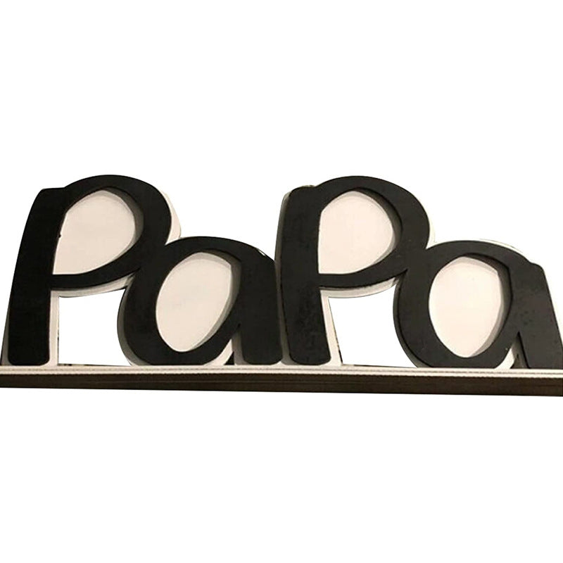 Father&#39;s Day Photo Frame Letter Acrylic Papa Photo Frame Decoration Decoration