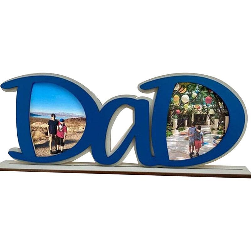 Father&#39;s Day Photo Frame Letter Acrylic Papa Photo Frame Decoration Decoration