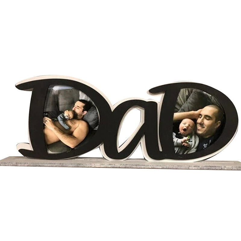 Father&#39;s Day Photo Frame Letter Acrylic Papa Photo Frame Decoration Decoration