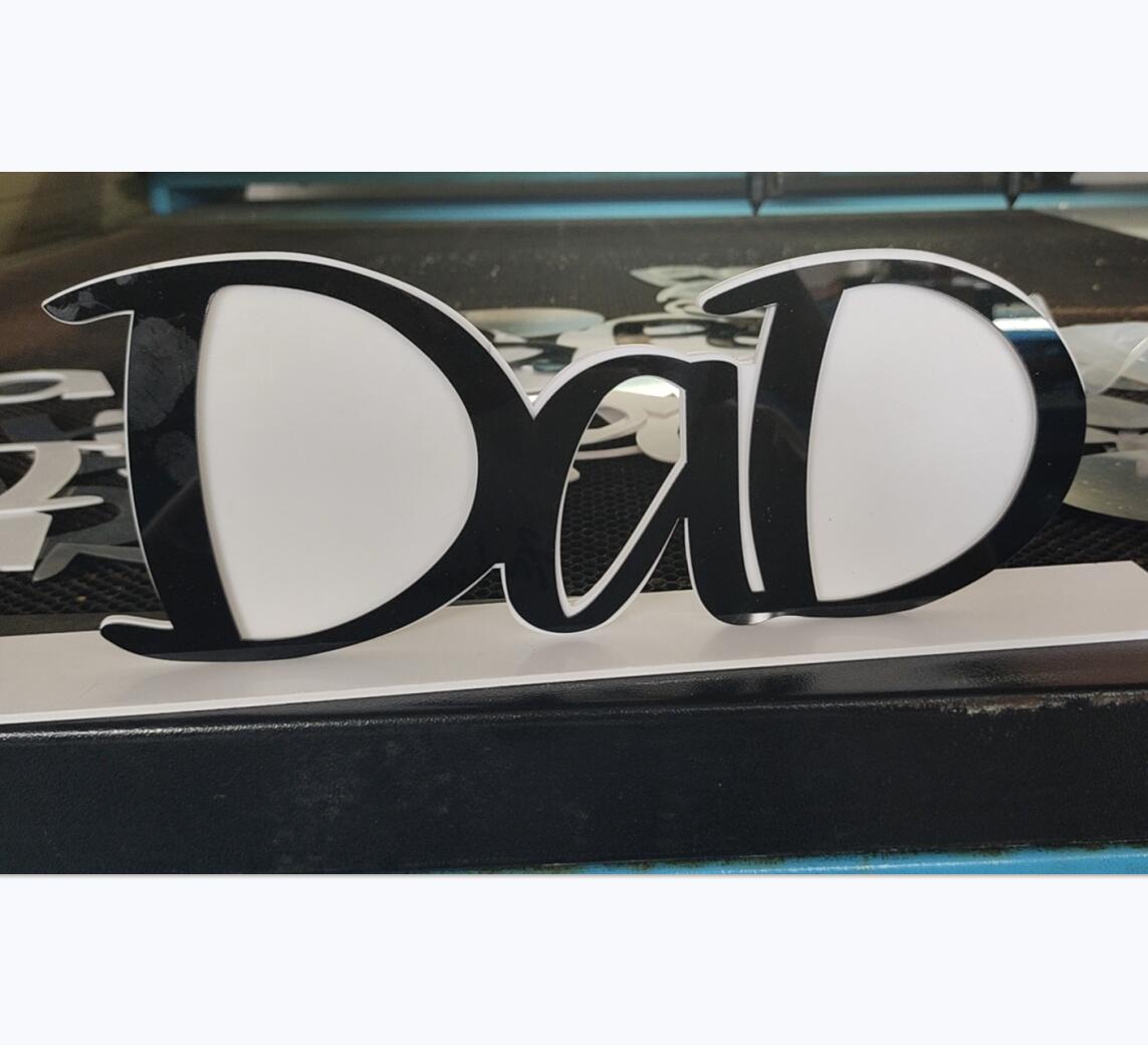Father&#39;s Day Photo Frame Letter Acrylic Papa Photo Frame Decoration Decoration