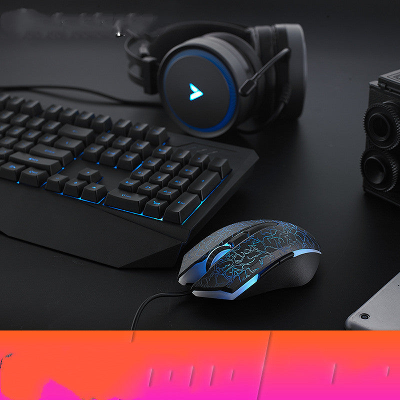 Gaming Keyboard And Mouse Three-piece Set, Mechanical Game, Internet Cafe, Internet Cafe