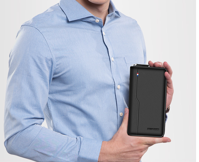 Long Leather Men&#39;s Zipper Wallet And More