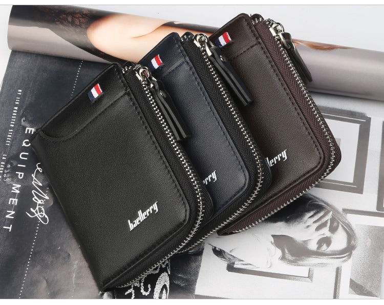 Men&#39;s Zipper Wallet, Driver&#39;s License Card Case, Men&#39;s Wallet