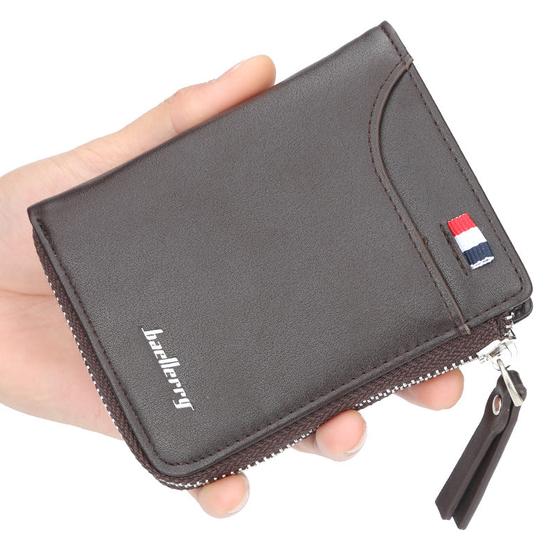 Men&#39;s Zipper Wallet, Driver&#39;s License Card Case, Men&#39;s Wallet