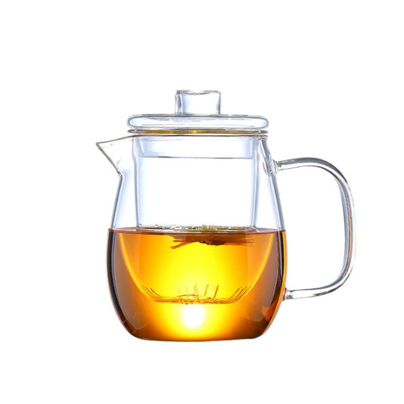 Heat-resistant Glass Filter Flower Teapot