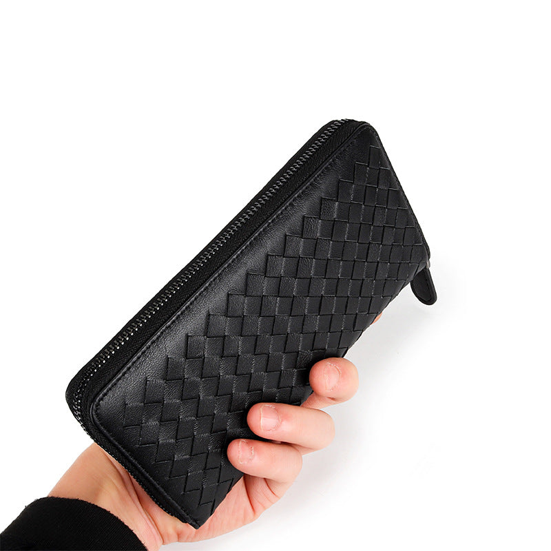 Korean Style Fashion Wallet Large Capacity Men&#39;s Zipper Handbag