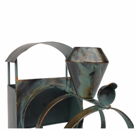 Creative Wrought Iron Train Style Wine Rack