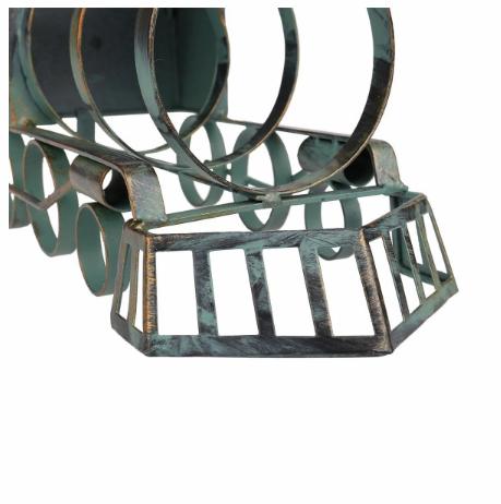 Creative Wrought Iron Train Style Wine Rack