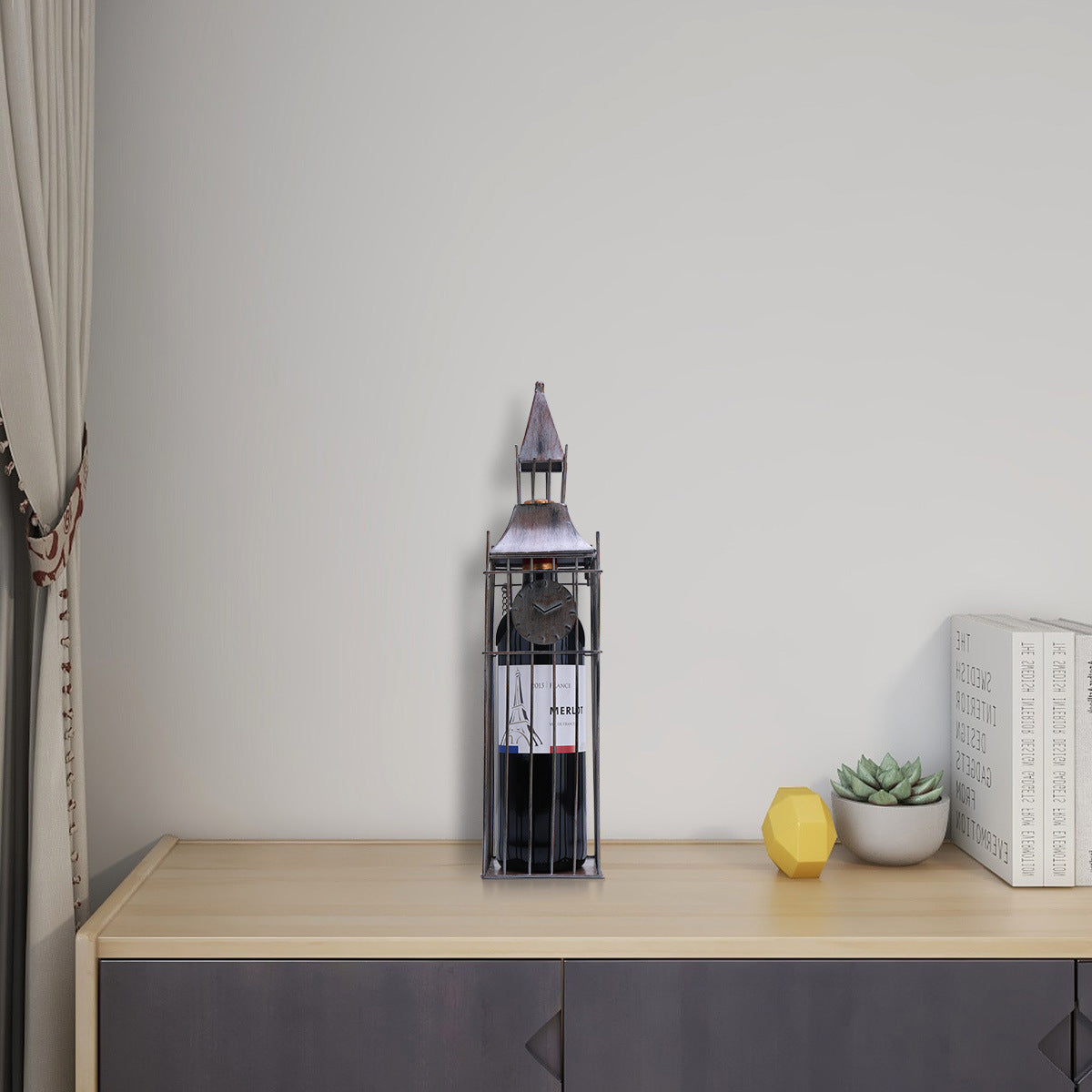 Bell Tower Tower Wine Rack Creative Home Furnishing Decoration Iron Art Wine Cabinet Decoration Crafts