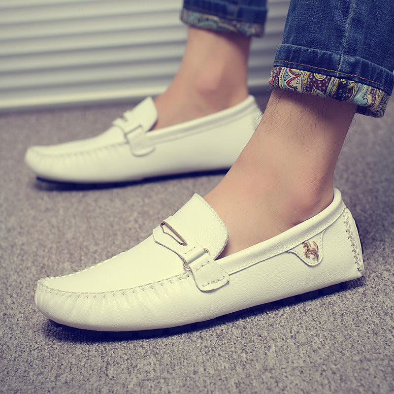 Genuine Leather Men Shoes Sports Car Shape Luxury Male Driving Shoes