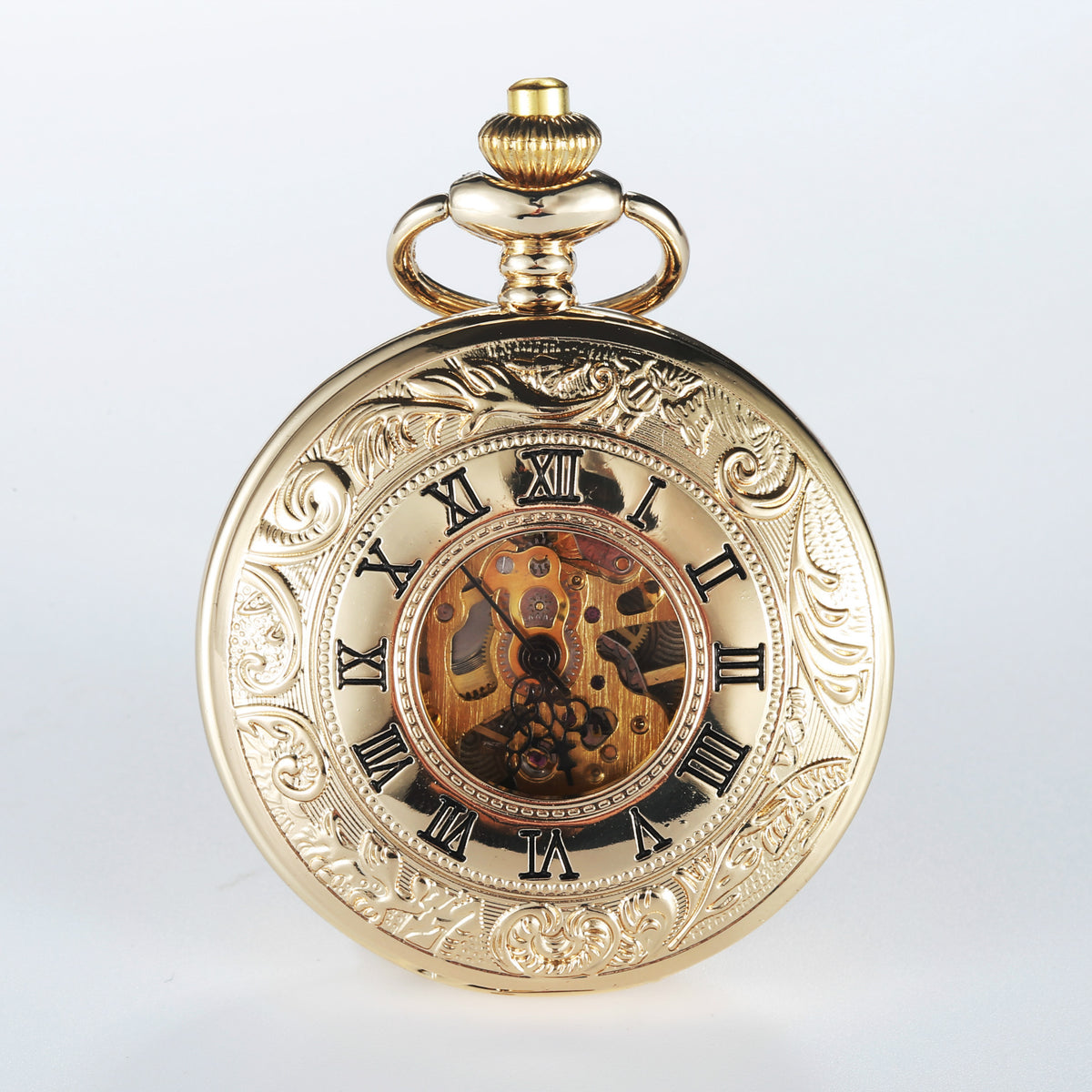 Vintage Carved Hollow Gift Souvenir Pocket Watch