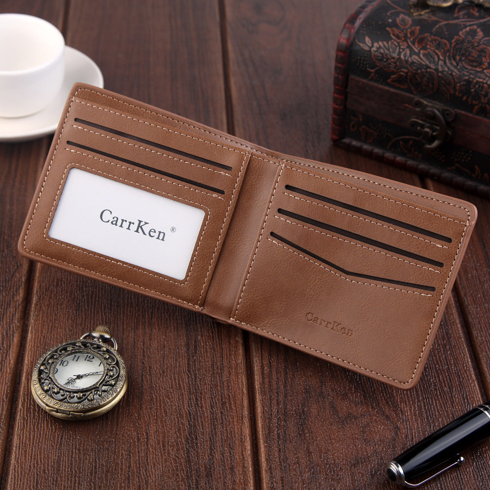 New Retro Men&#39;S Short Wallet Customization