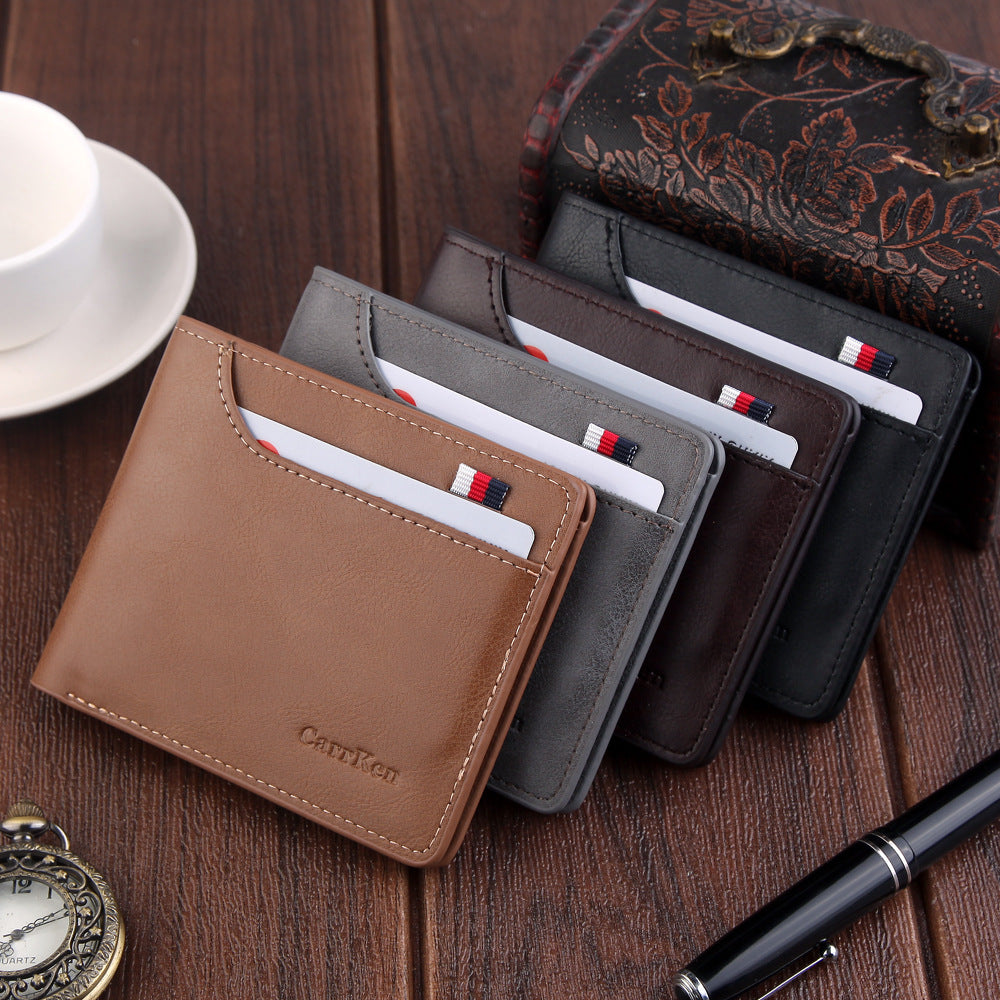 New Retro Men&#39;S Short Wallet Customization