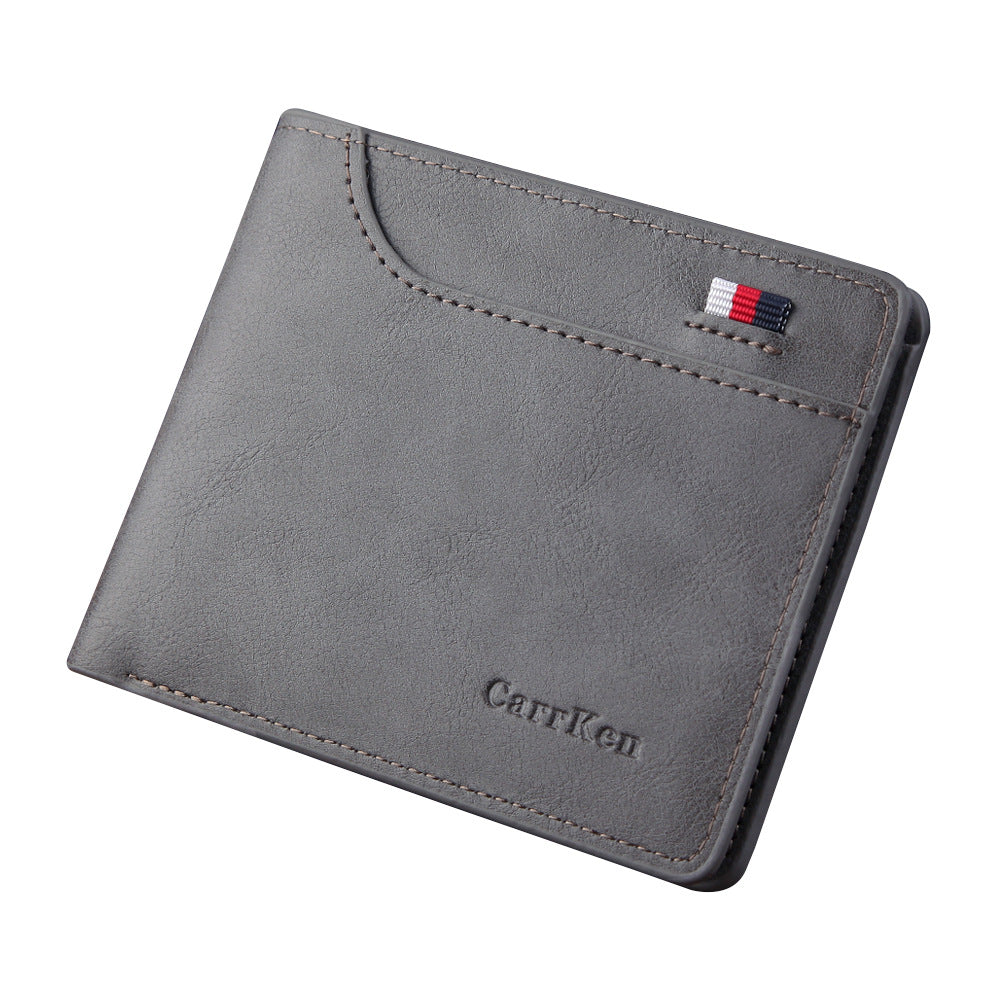 New Retro Men&#39;S Short Wallet Customization