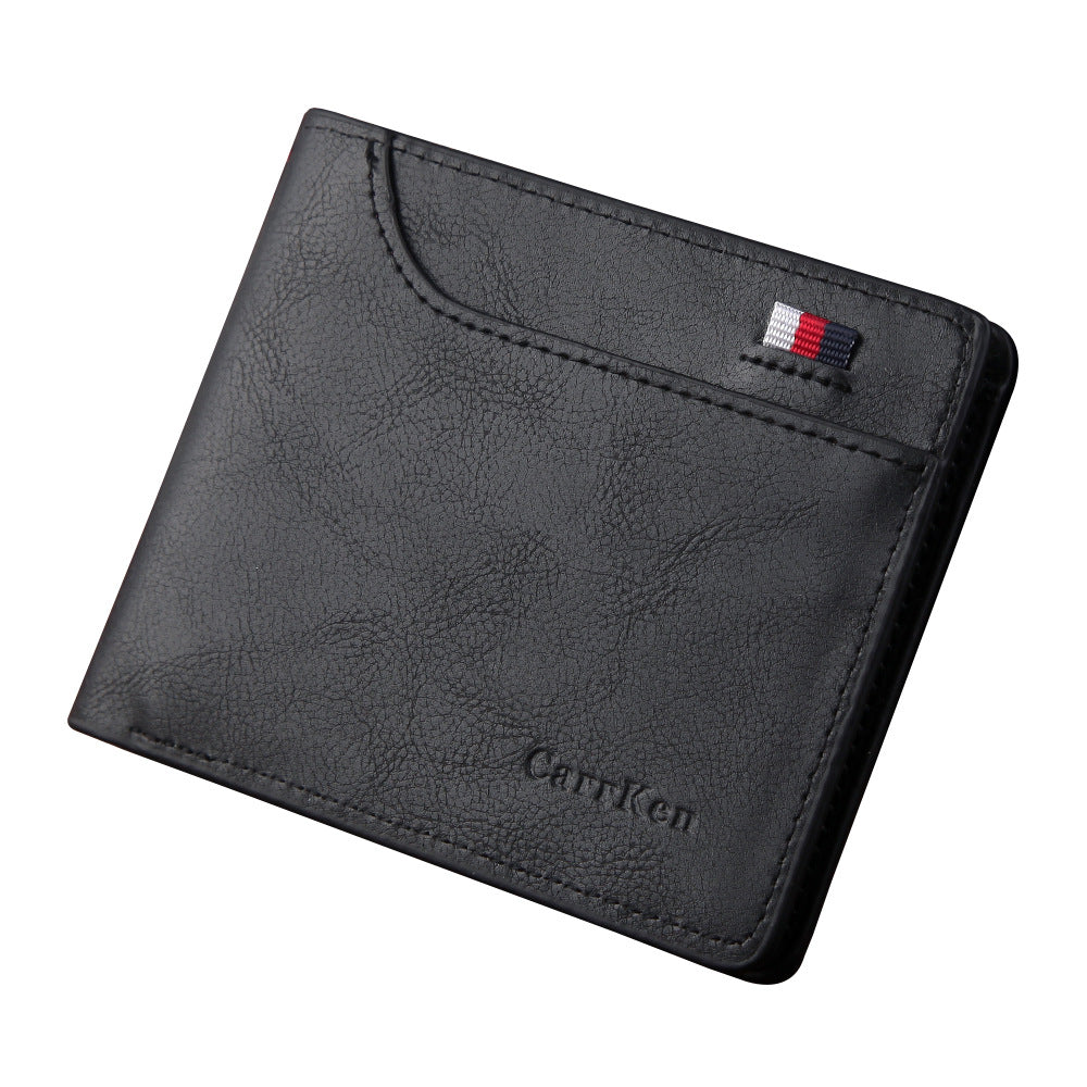 New Retro Men&#39;S Short Wallet Customization