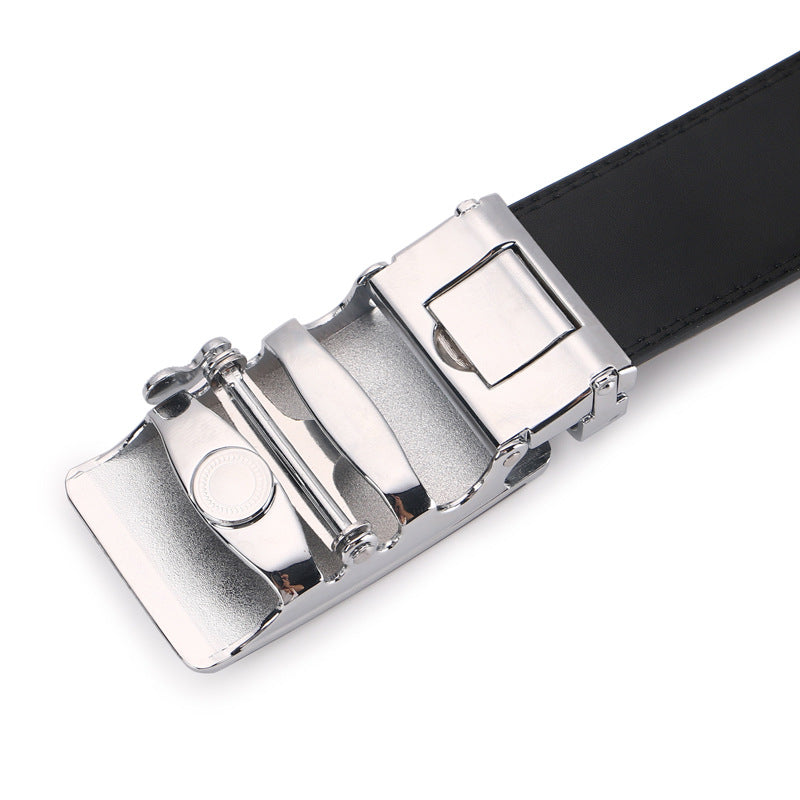 Men&#39;s Business Casual Leather Belt With Automatic Buckle