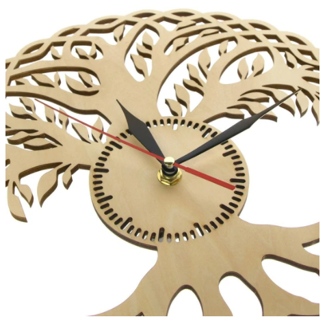 Wooden Wall Clock Medieval Tree Of Life