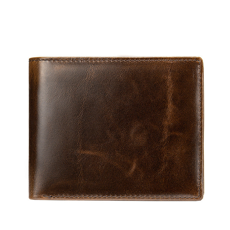 Men&#39;s Business Multi-card Wallet With Anti-magnetic Leather Wallet