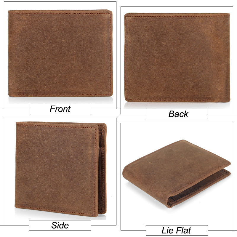 Men&#39;S First Layer Cowhide Casual Wallet Bag