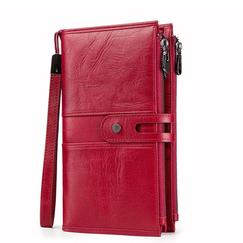 First Layer Cowhide Imported Leather Retro mMn&#39;s Clutch