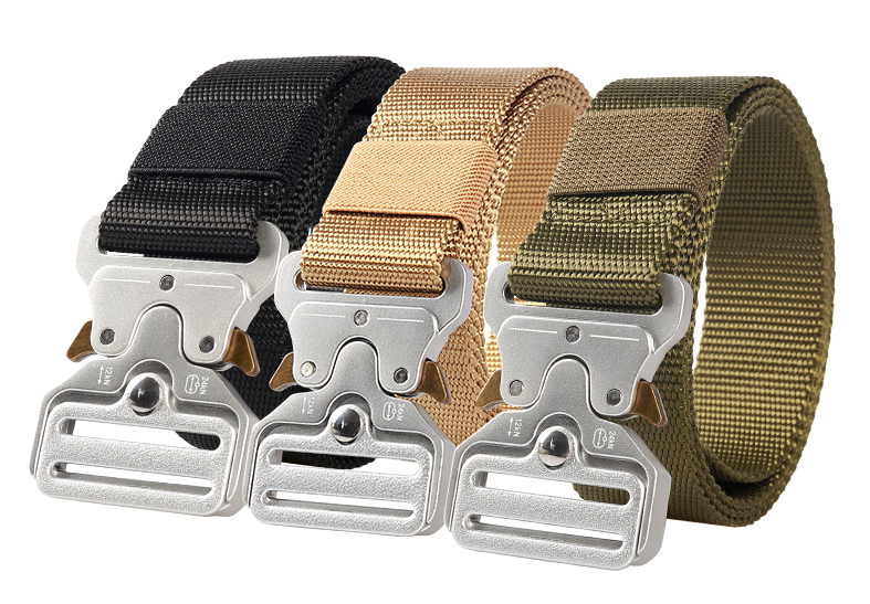 Tactical belt with alloy buckle