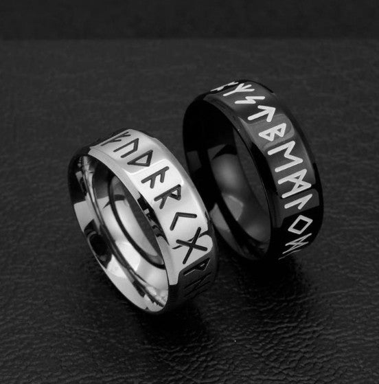 Rust steel jewelry men&#39;s Viking digital ring